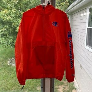 Orange Champion rain jacket
